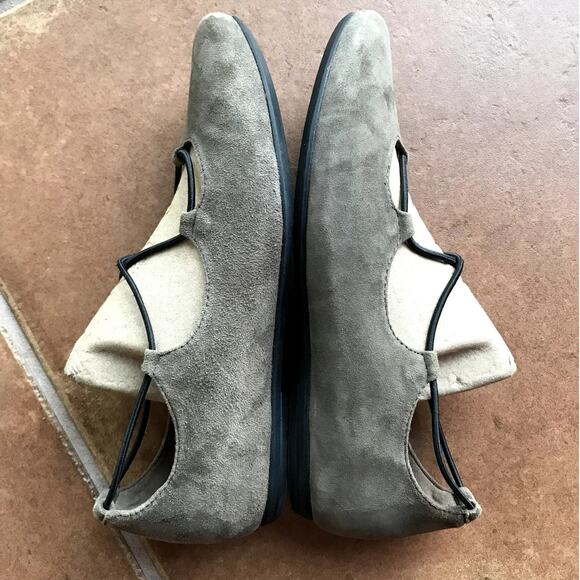 Earthies by Earth Brown Suede Ballet Slippers w Crossover Cords size 8.5 - Picture 8 of 16